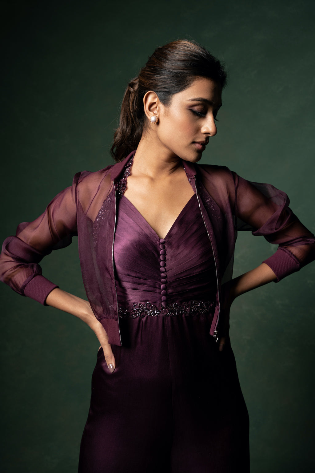 Hailey Bomber Jacket Jumpsuit