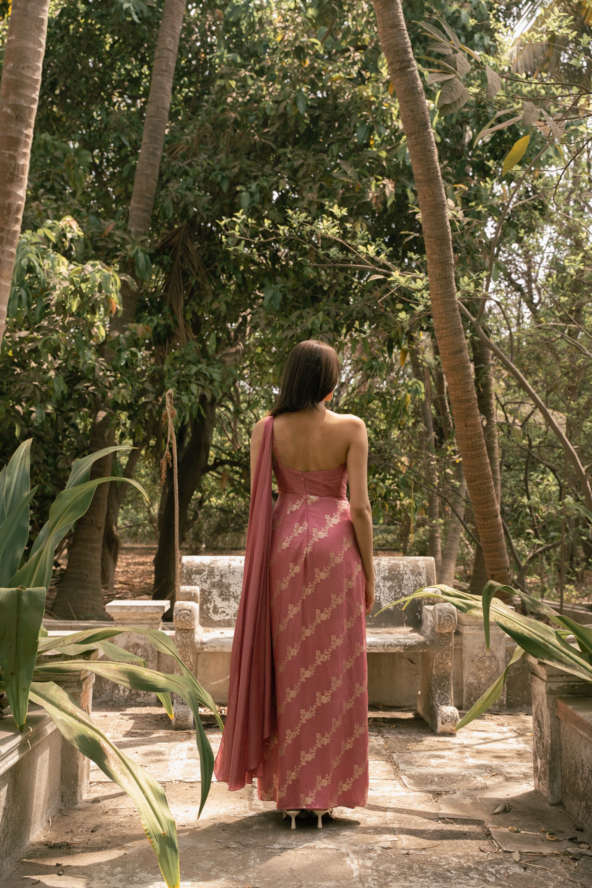 Lotus Saree Gown