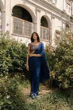 Blue Bell Drape Saree