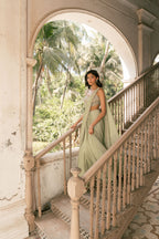 Sage Green Fishcut Saree