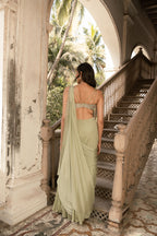 Sage Green Fishcut Saree