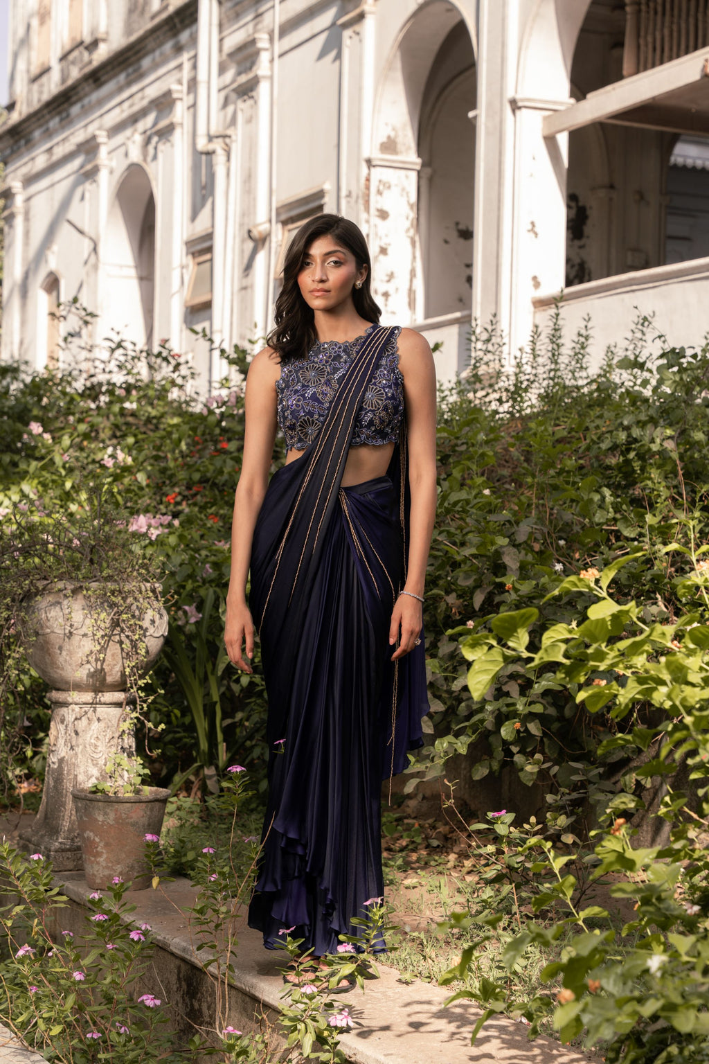 Blue Magic Drape Saree