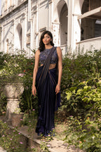Blue Magic Drape Saree