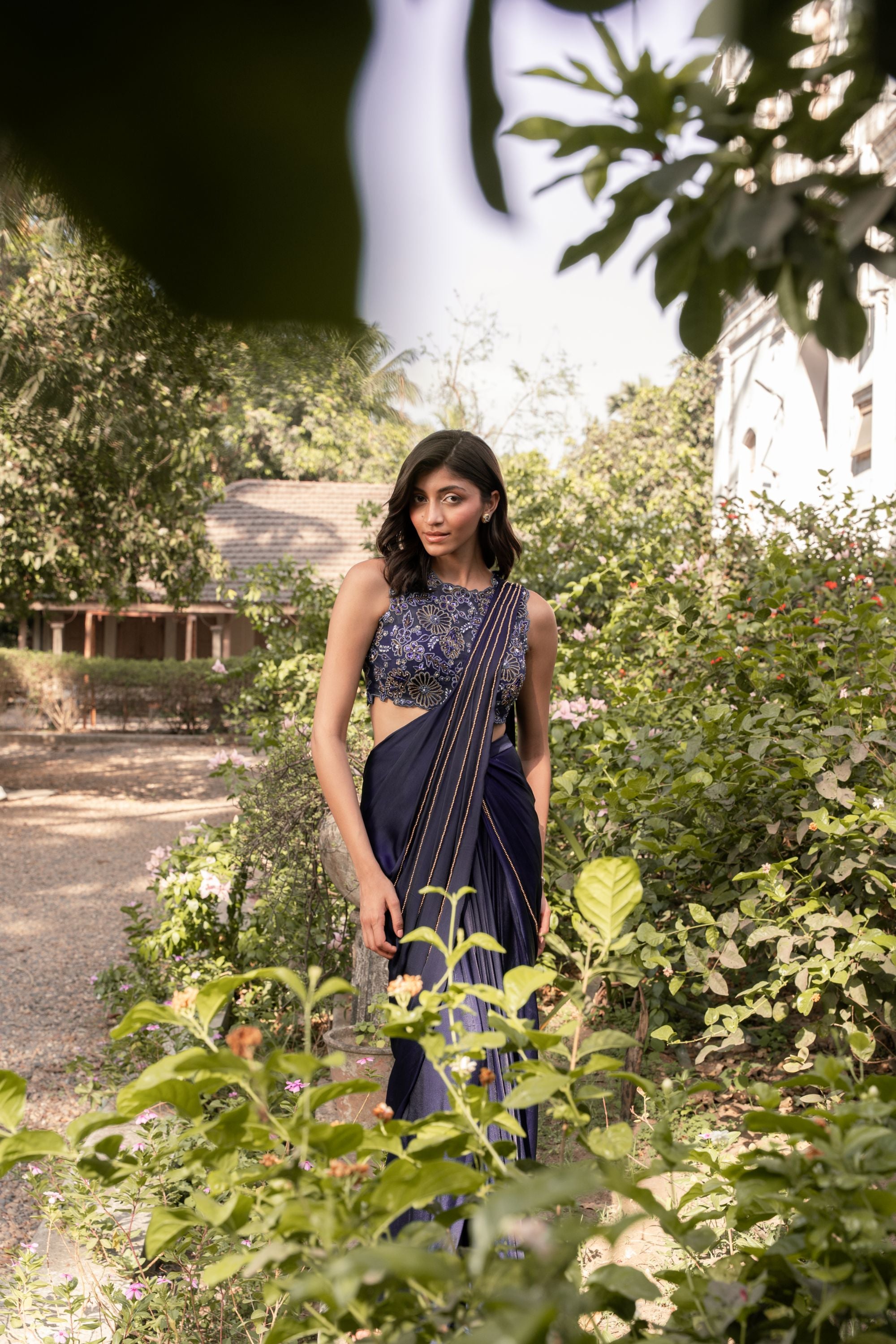 Blue Magic Drape Saree