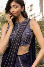 Blue Magic Drape Saree