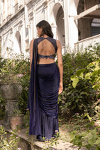 Blue Magic Drape Saree