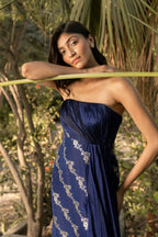 Midnight Anemone Sheath Gown