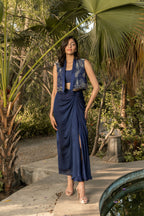 Midnight Palm Skirt Set