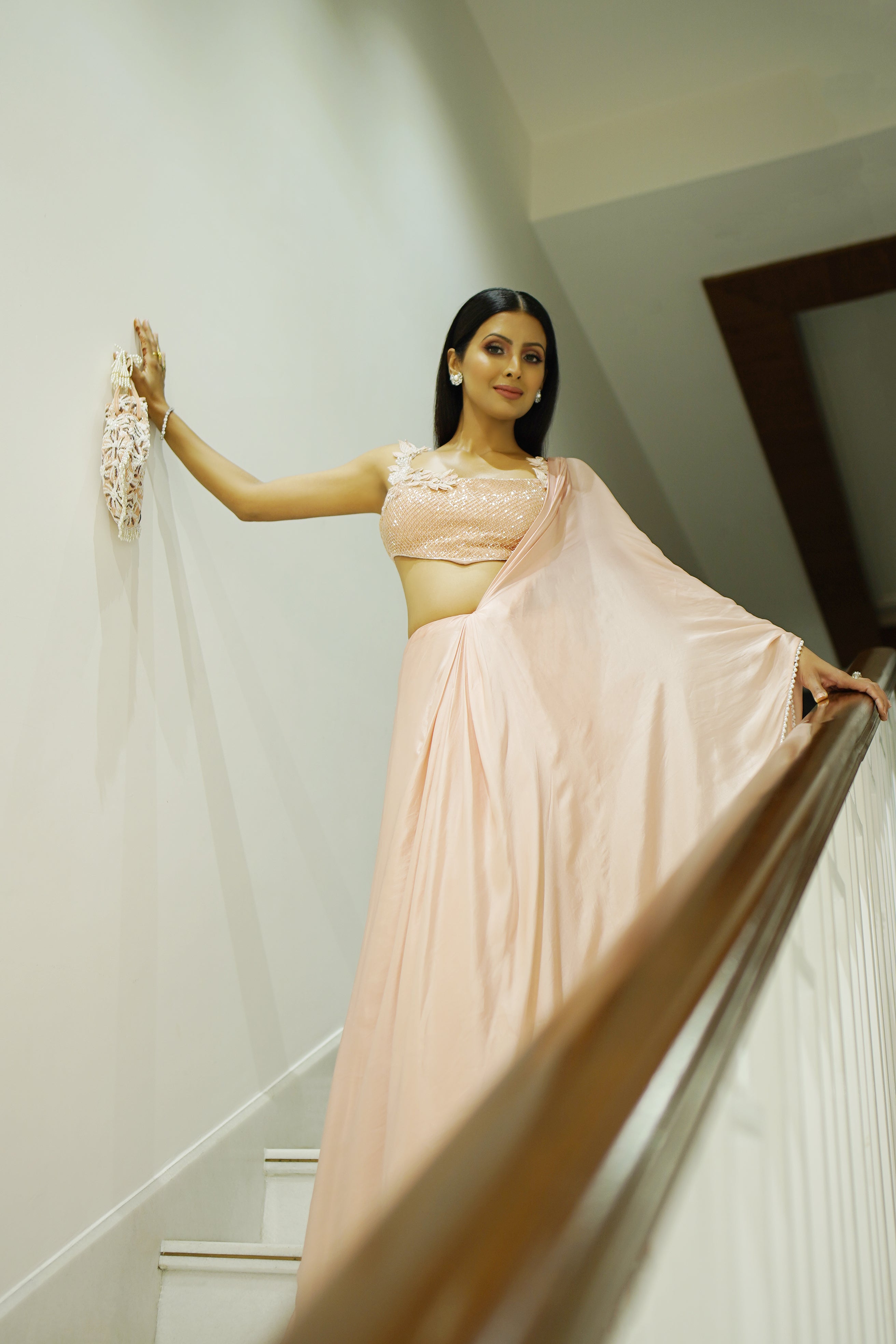 Geeta Basra in Maya Draped Saree Set