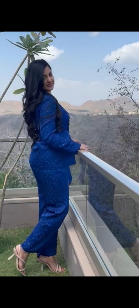 Ishita Dutta in Sparkling Star Pant Set