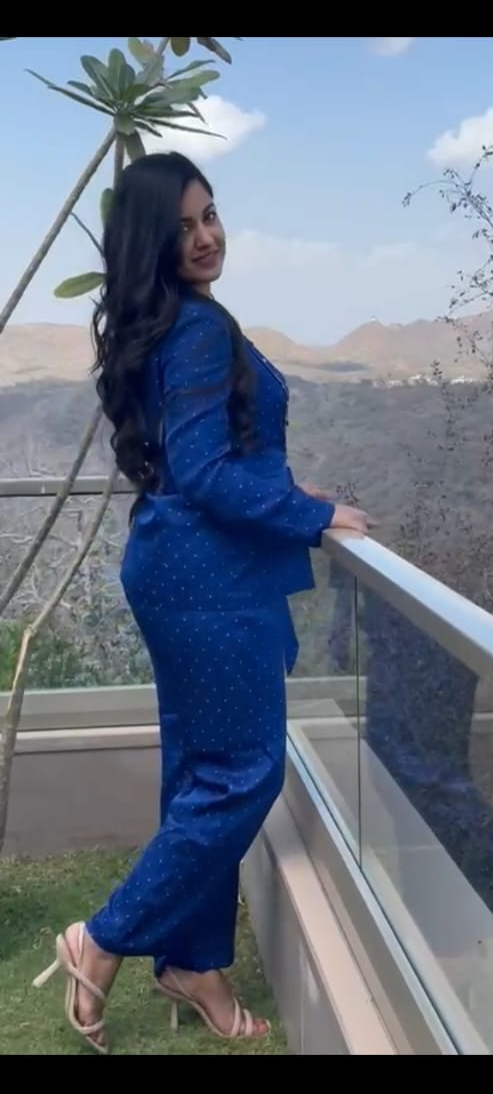 Ishita Dutta in Sparkling Star Pant Set