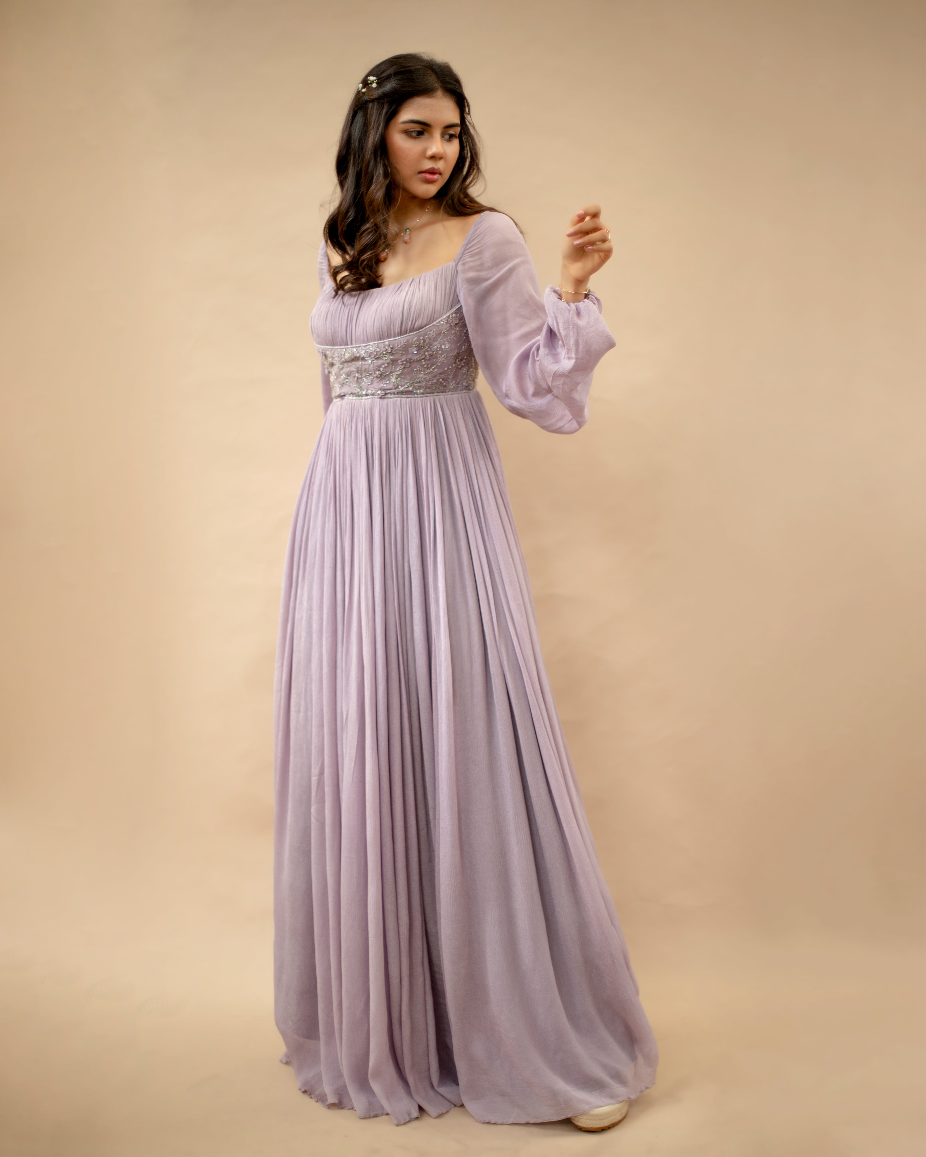 Kalyani Priyadarshini in Lilac gown