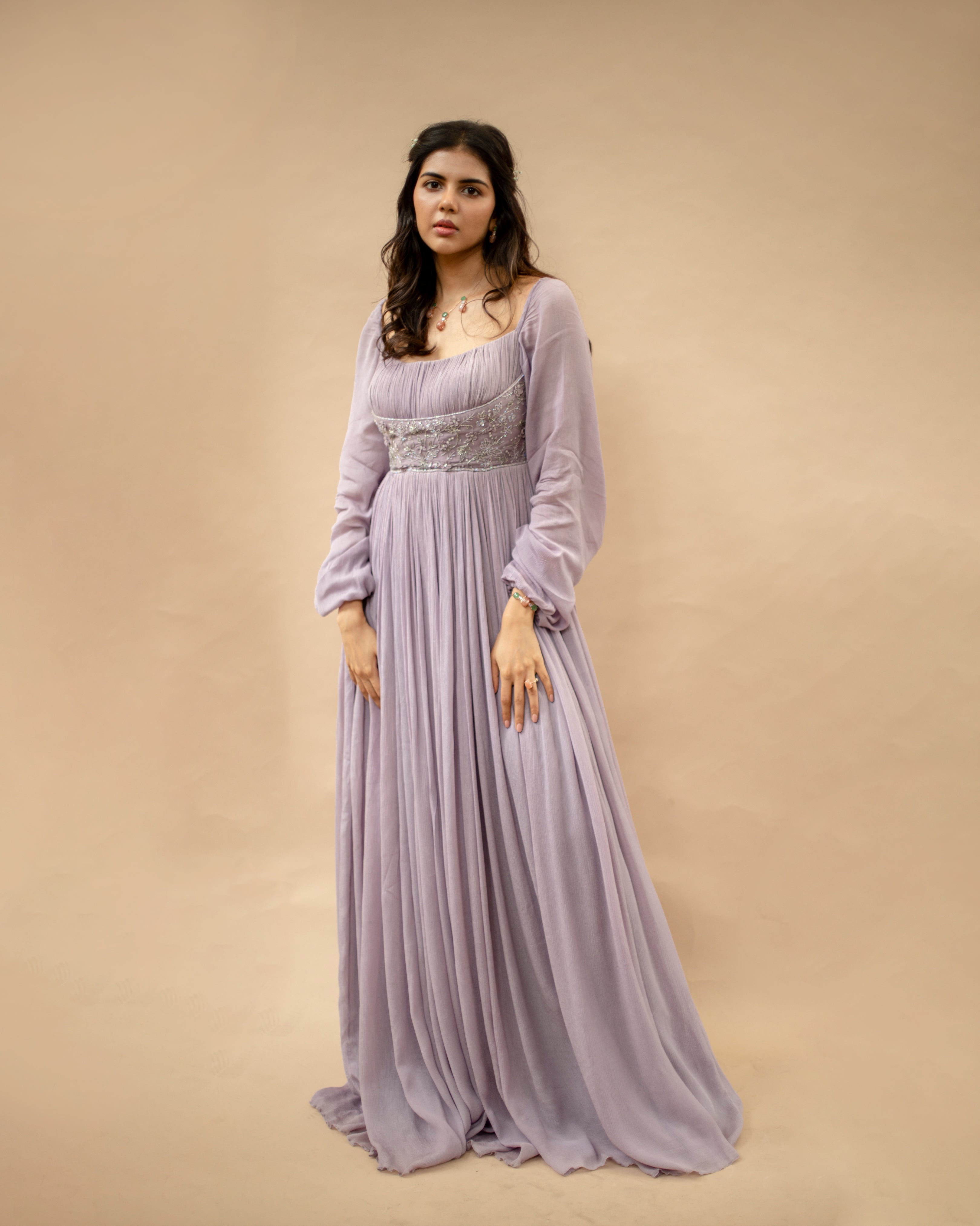 Kalyani Priyadarshini in Lilac gown