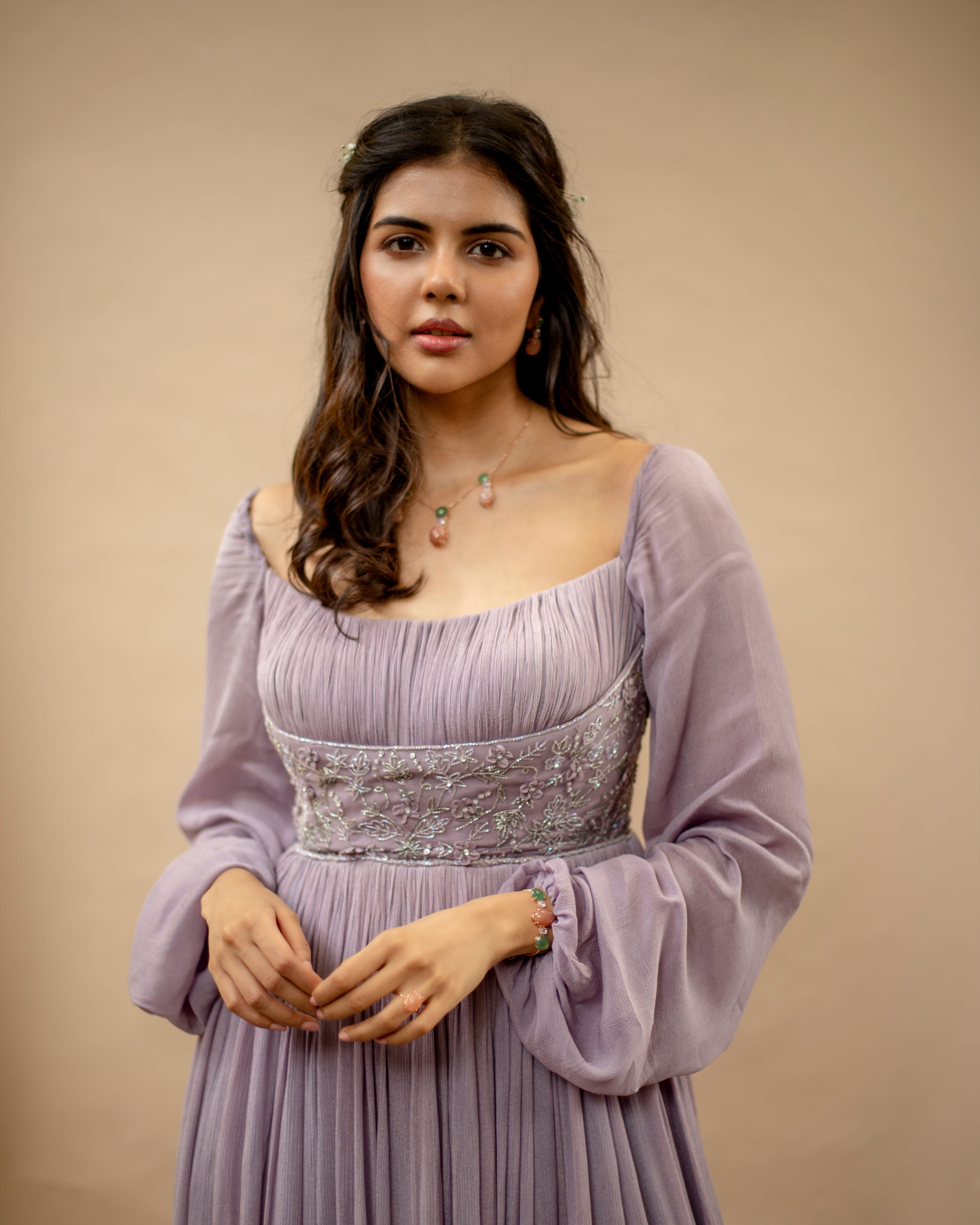 Kalyani Priyadarshini in Lilac gown
