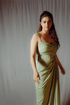 Keerthy Suresh in Anastasia Draped Gown