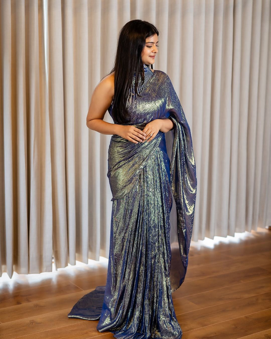 Lipsa Savani in Starry Night Saree Set