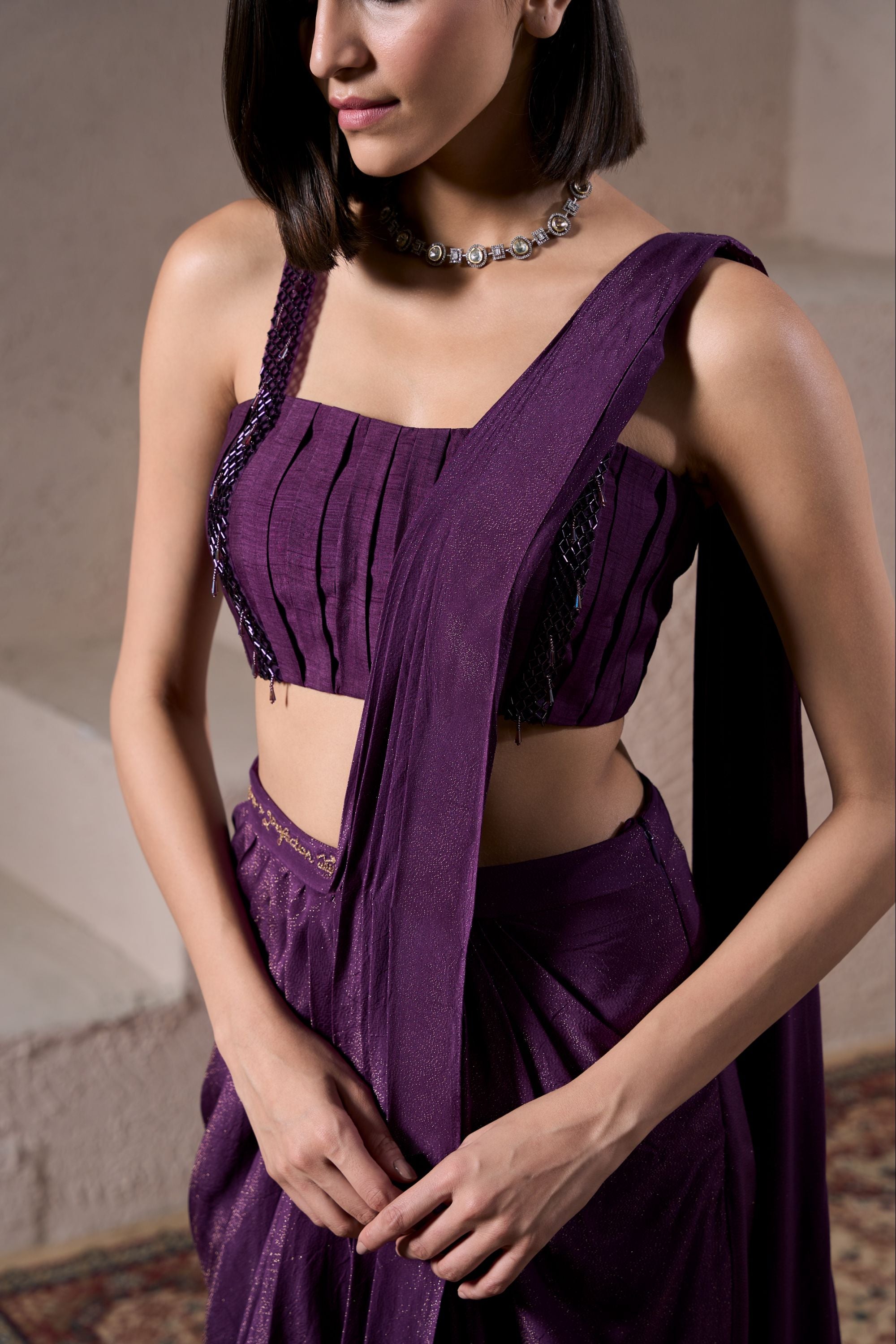 Cadbury Gold Draped Saree