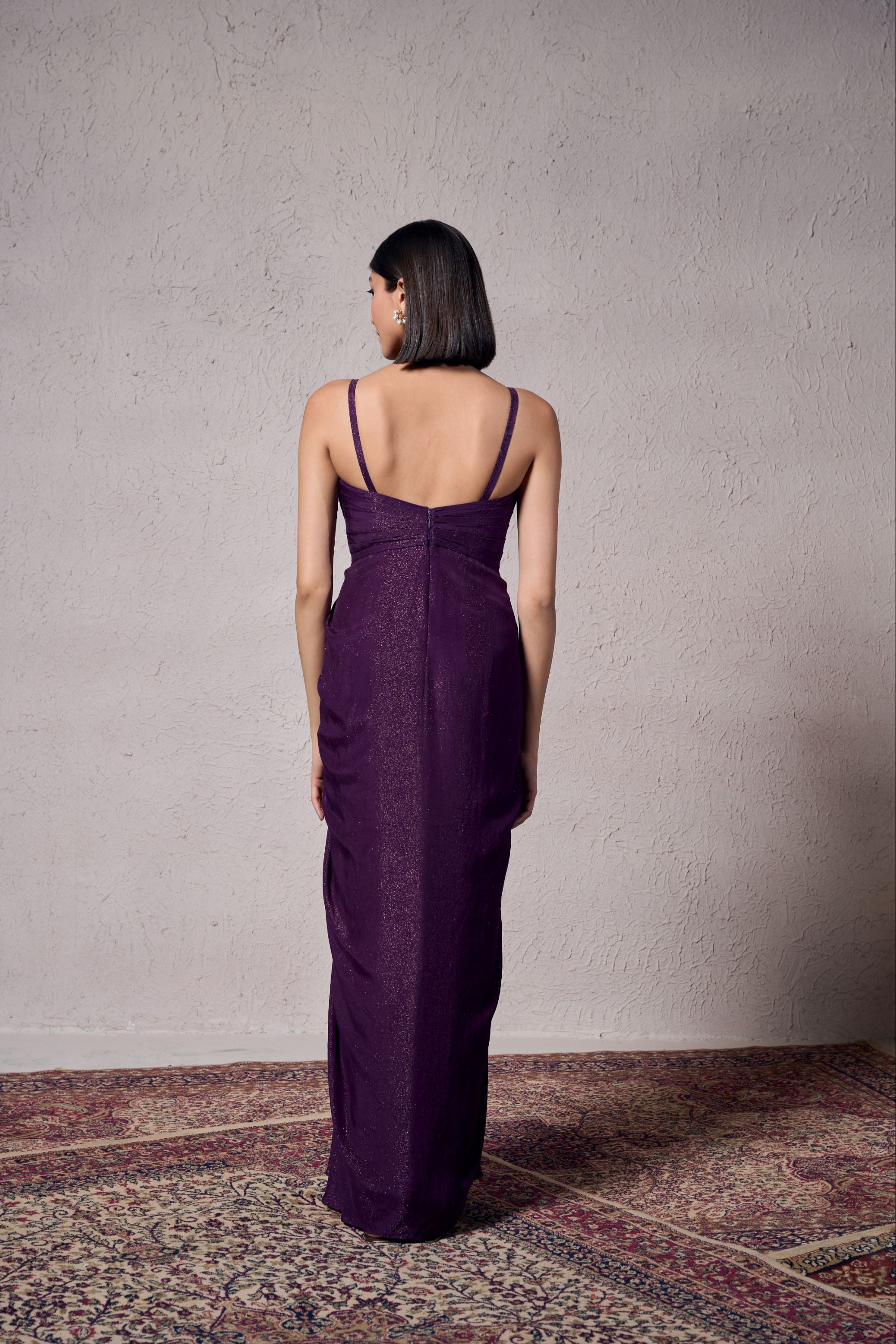 Cadbury Gold Draped Gown