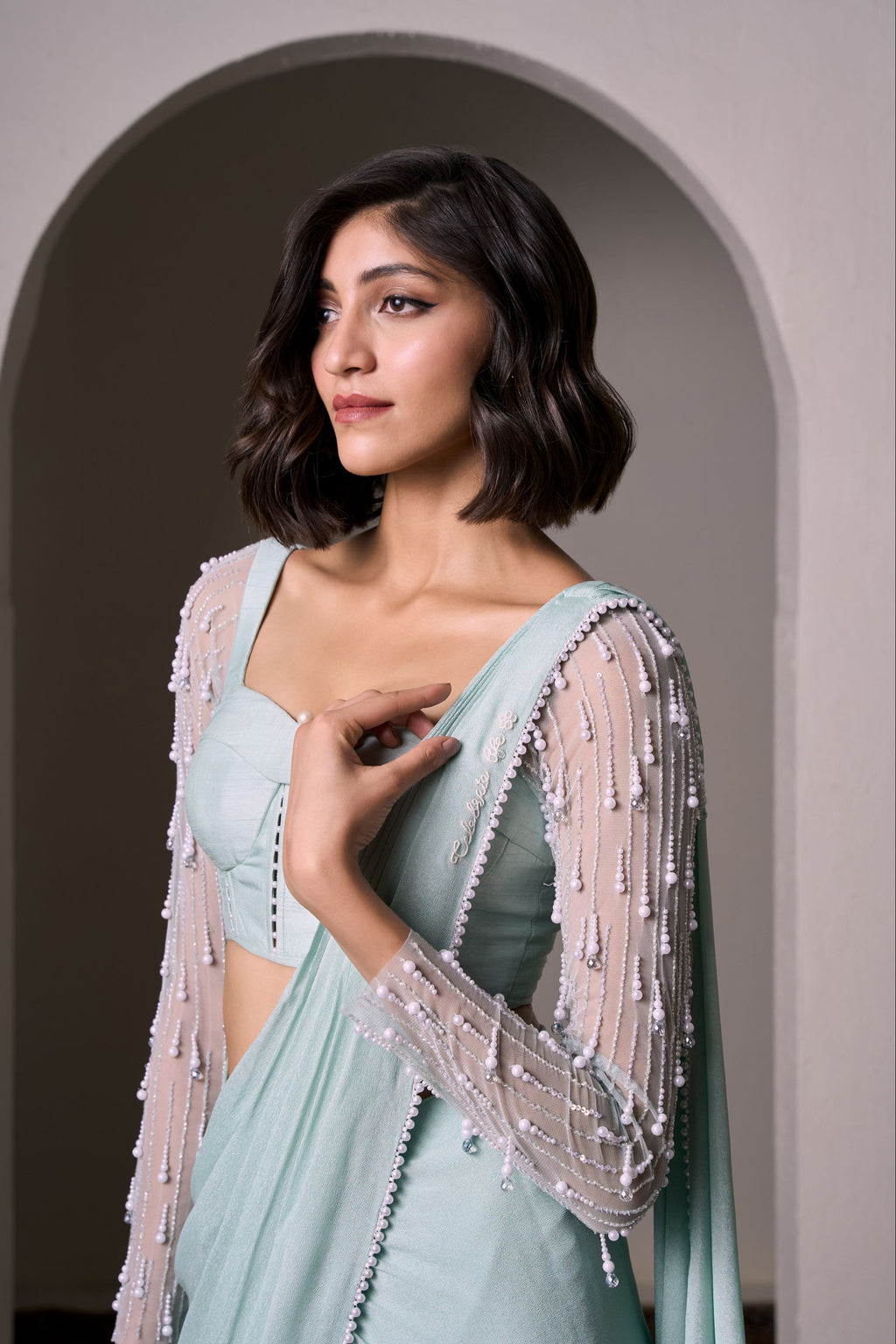 Jade Draped Saree