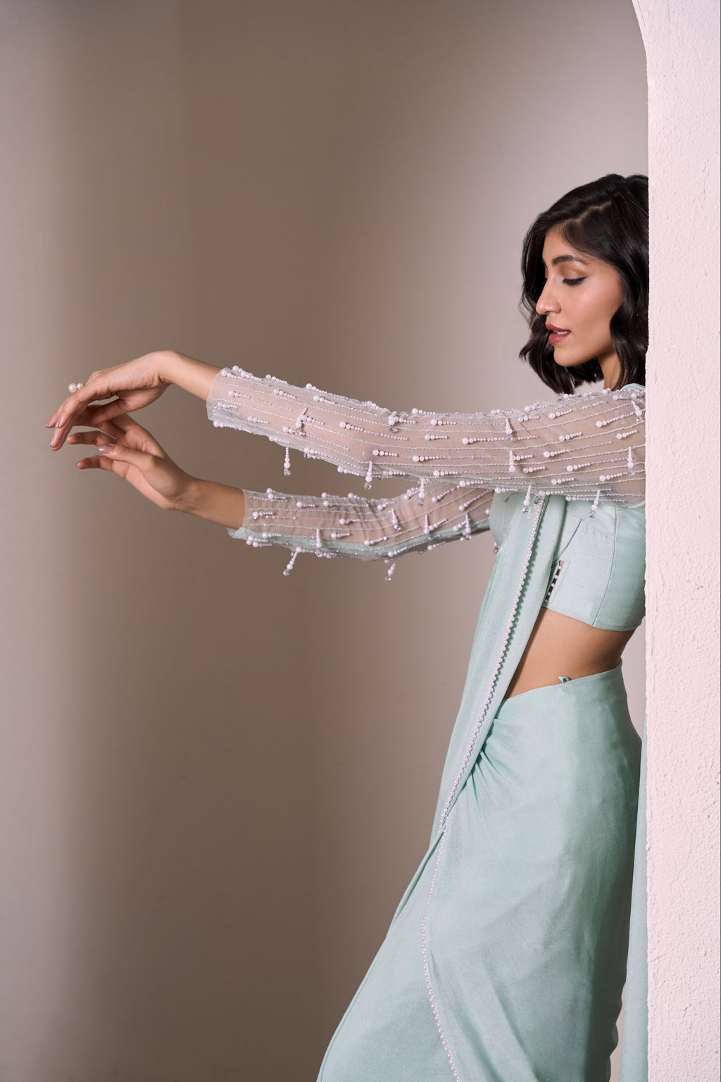Jade Draped Saree