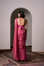 Lapetit Chef in Candy Pink Shine Draped Saree