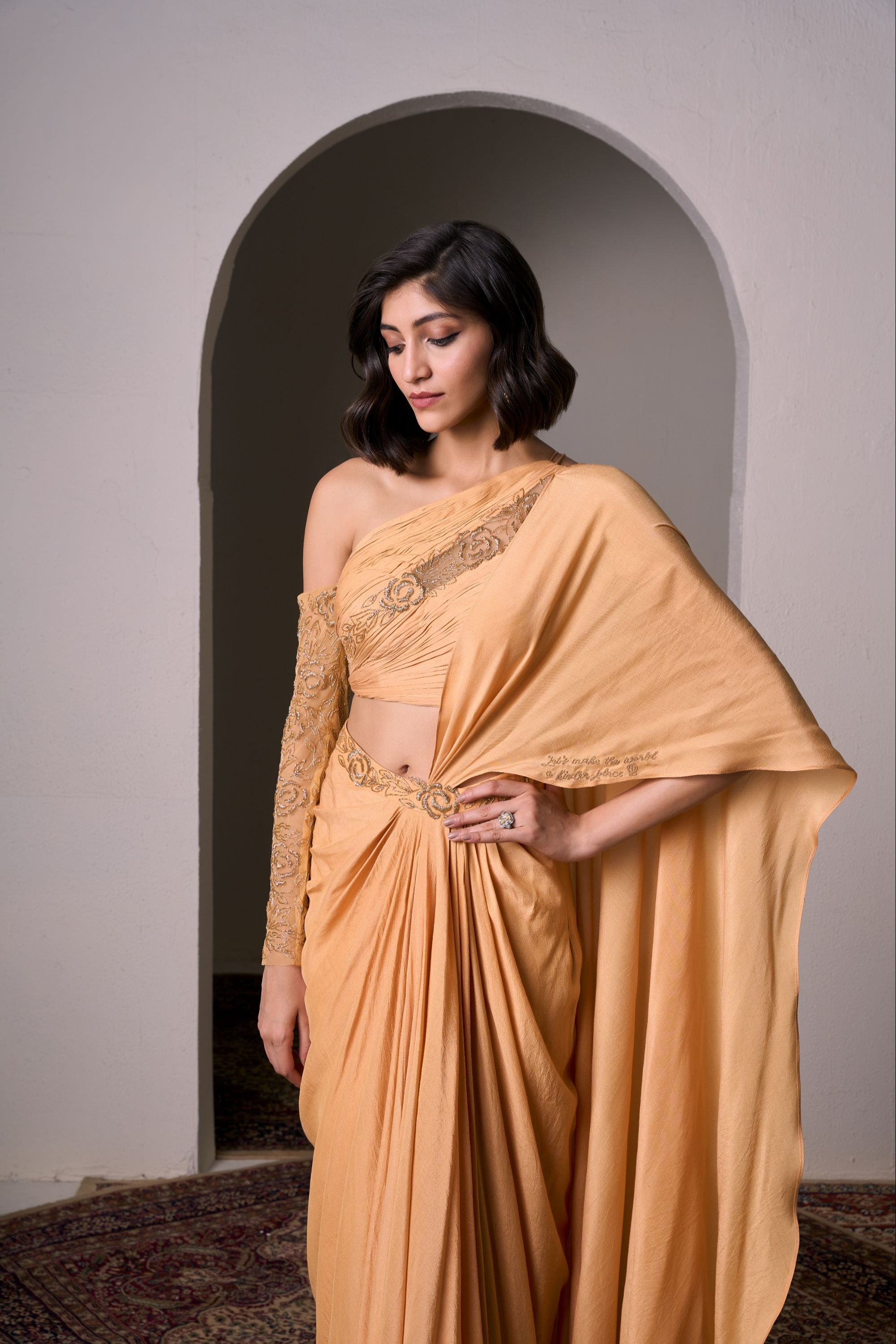 Alphonso One Shoulder Saree