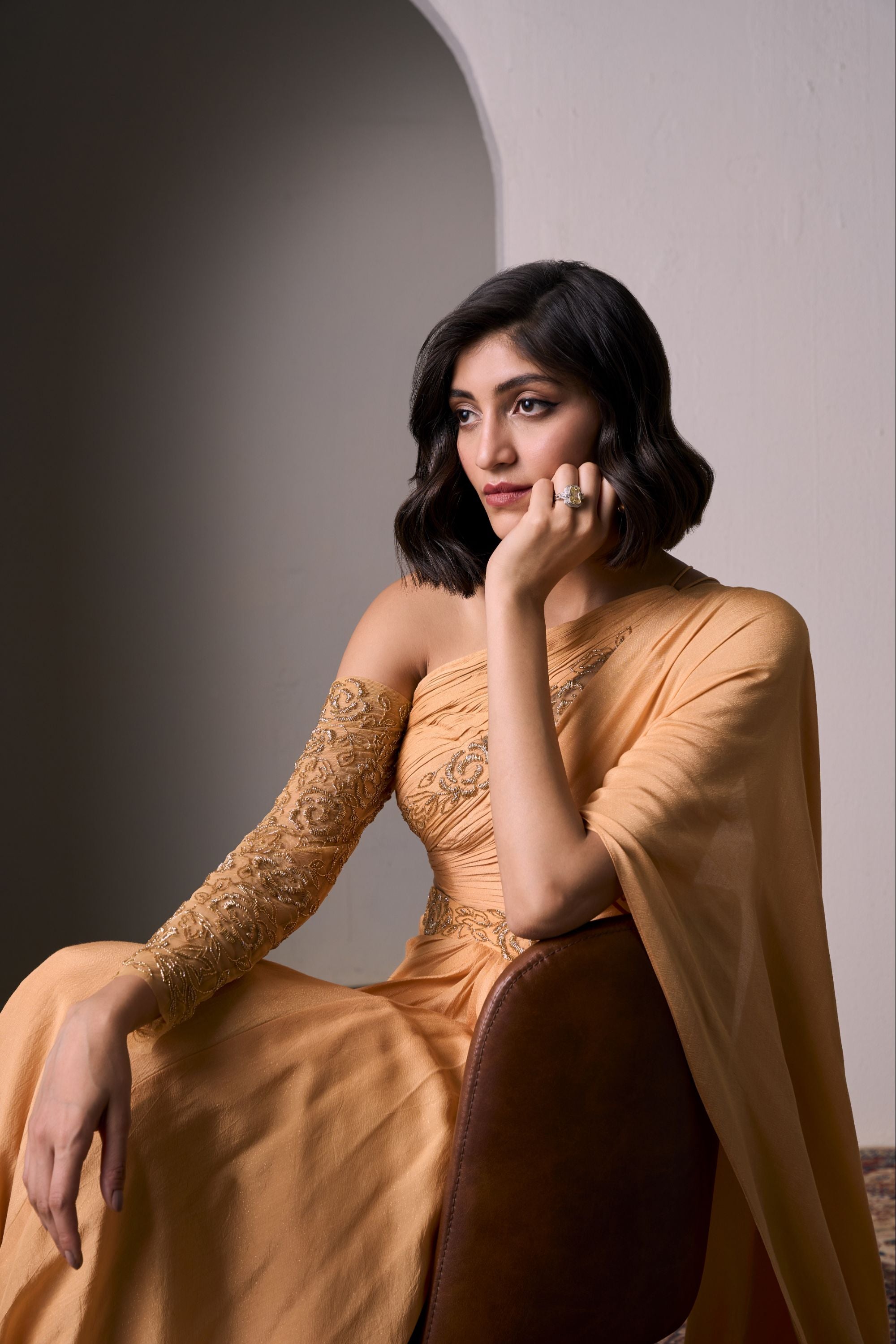 Alphonso One Shoulder Saree