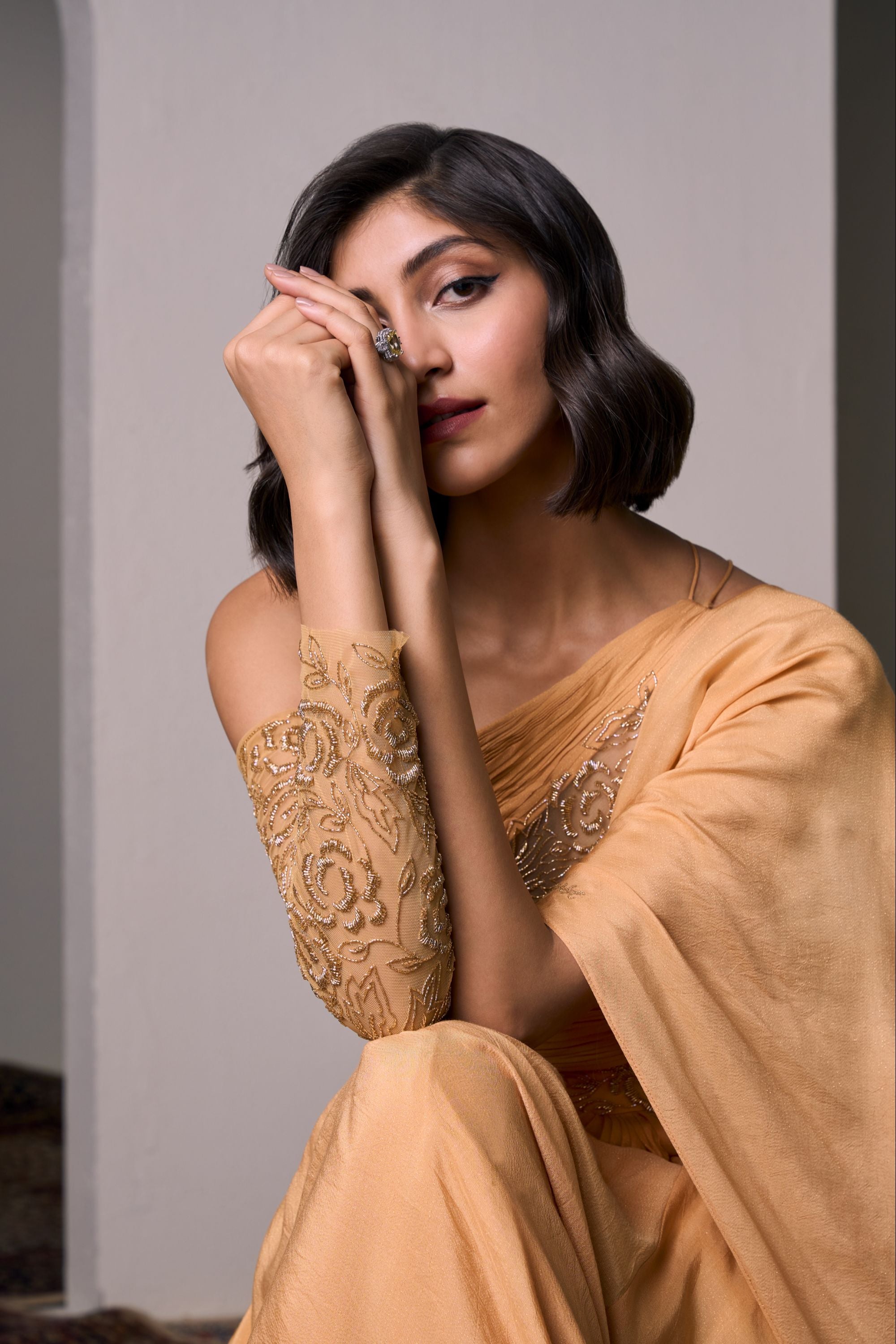 Alphonso One Shoulder Saree