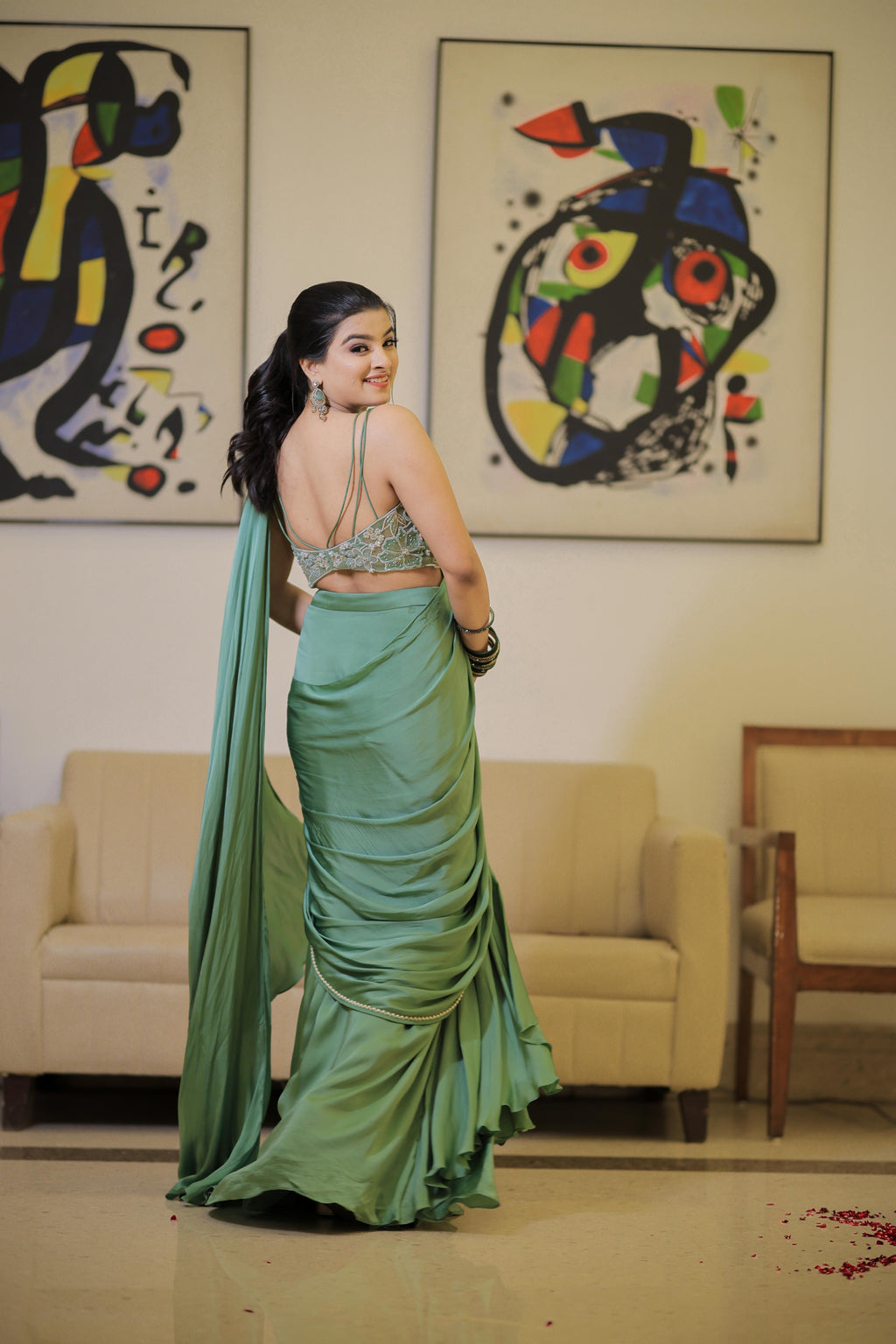 Mahima Seth in Giselle Draped Saree Set