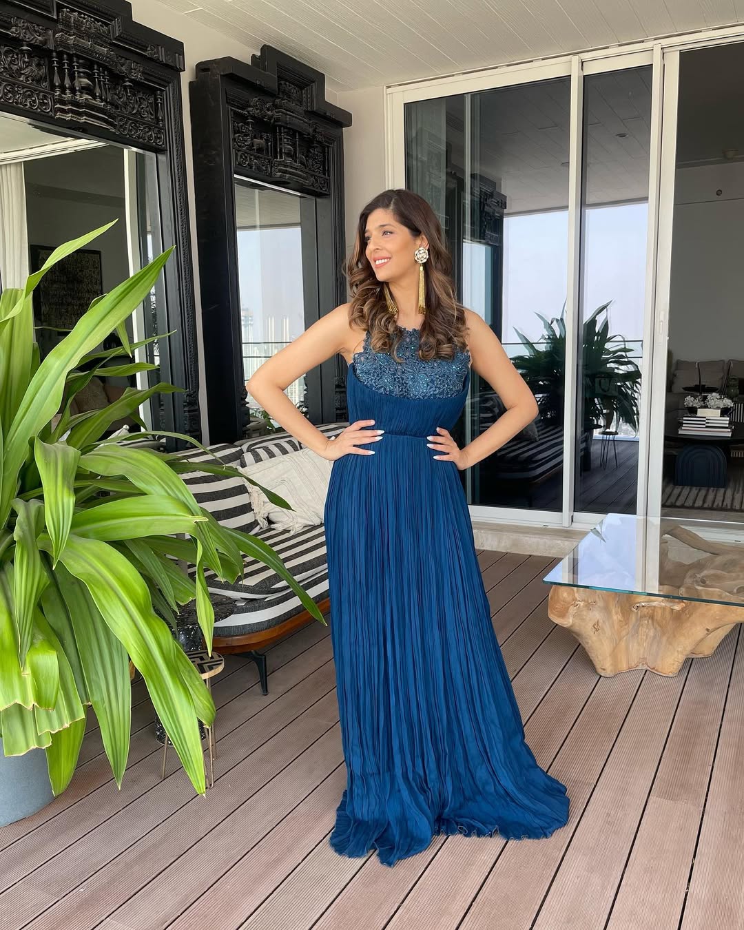 Mallika Singhania in Portia Flared Gown