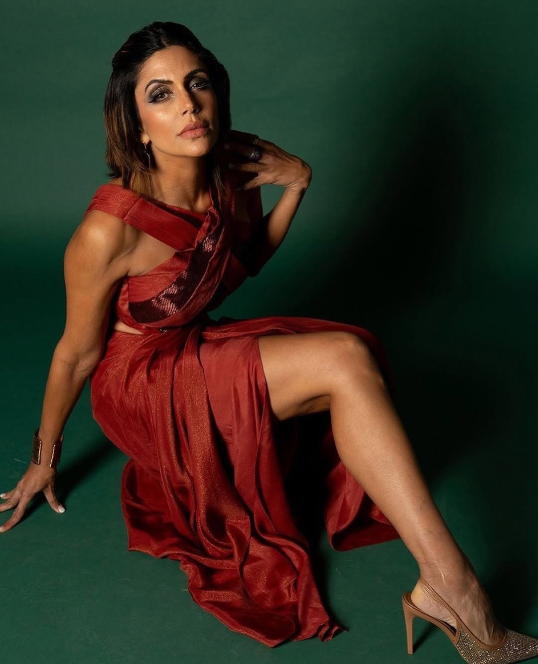 Mandira bedi in Anne Gown