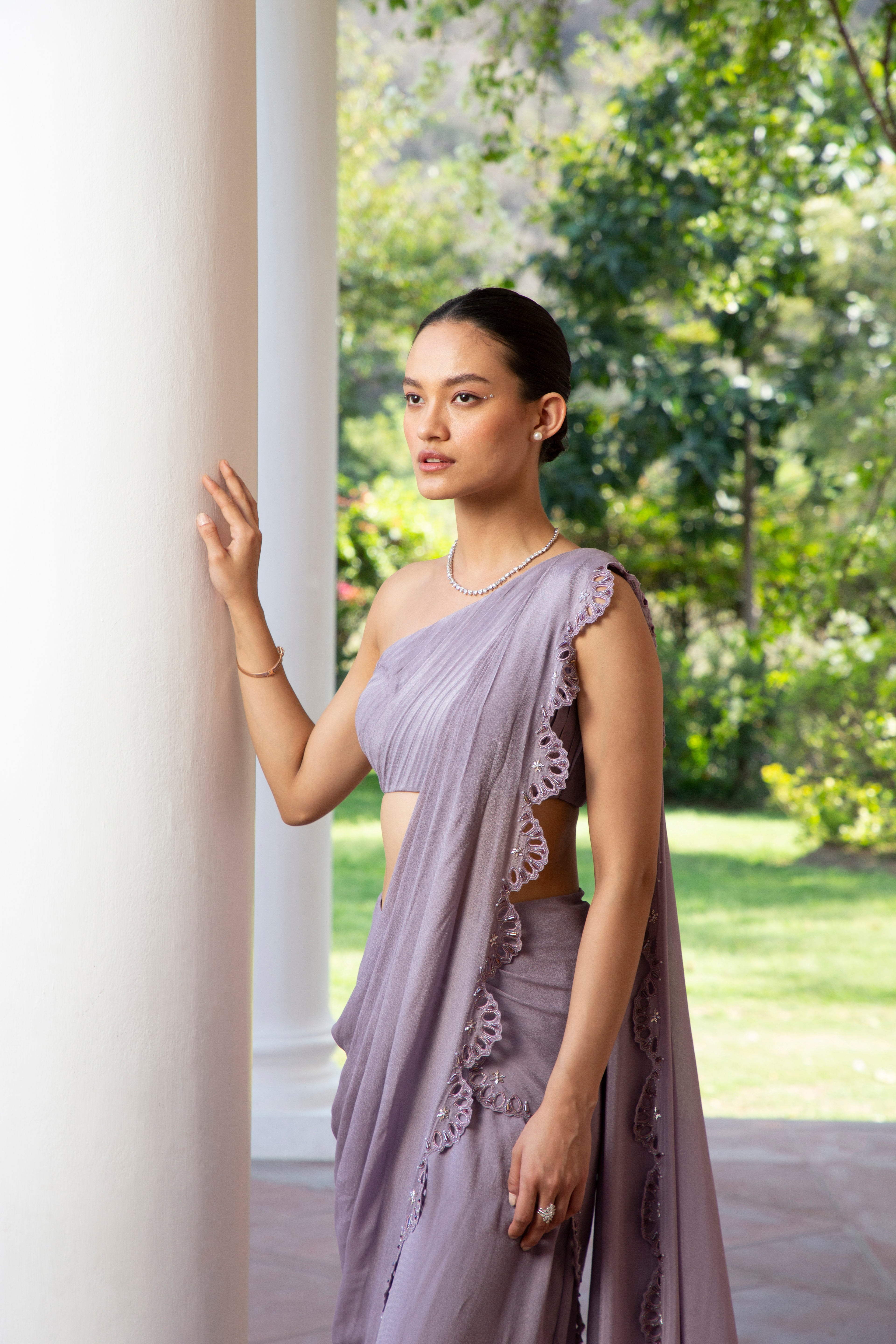 Aster pre draped saree