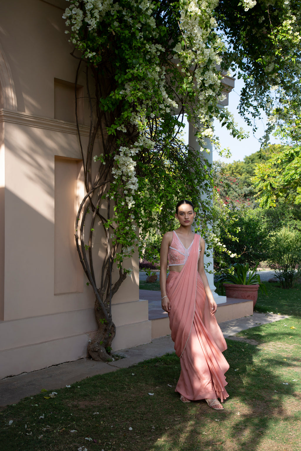 Peony pre draped saree