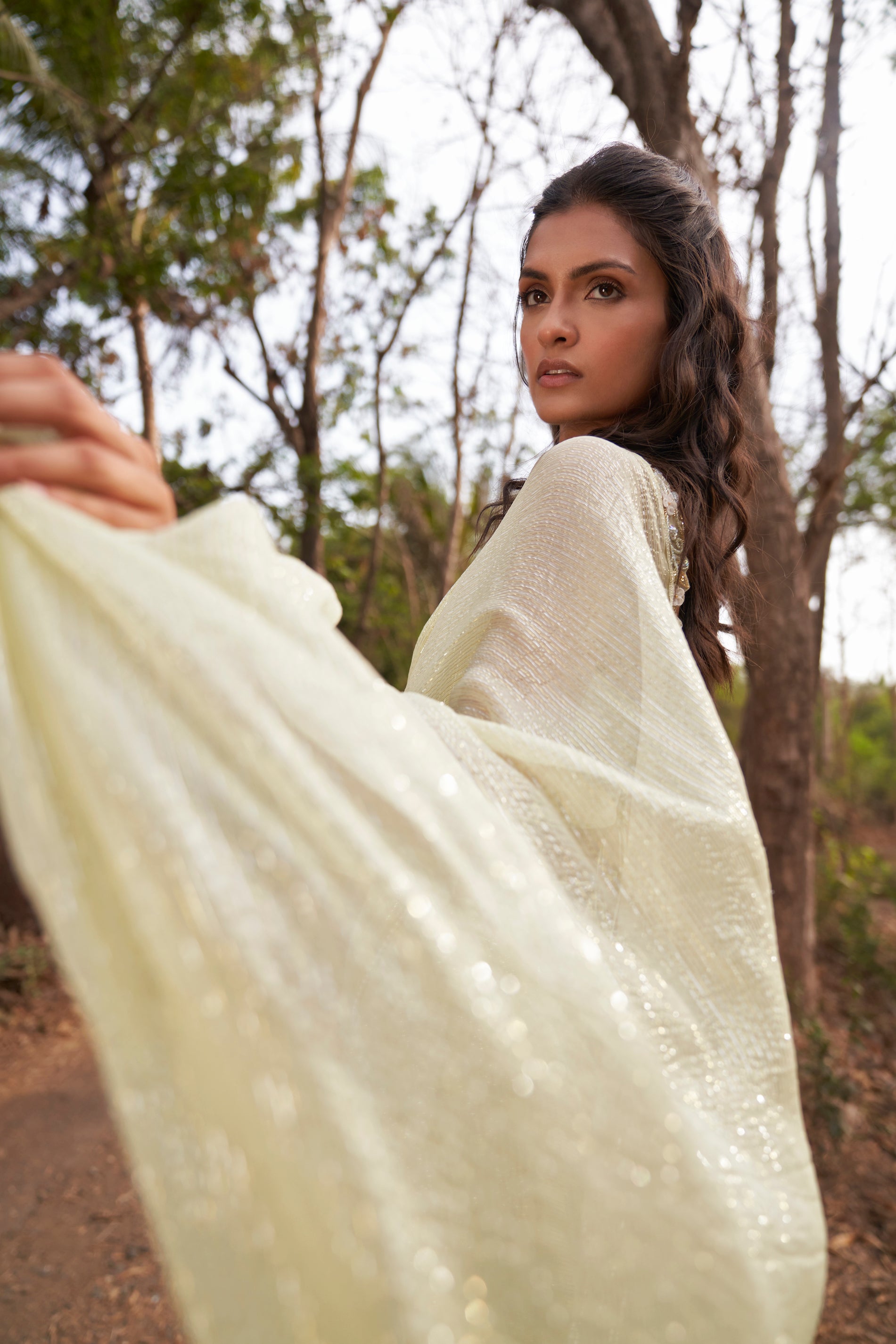 English Daisy Saree Set