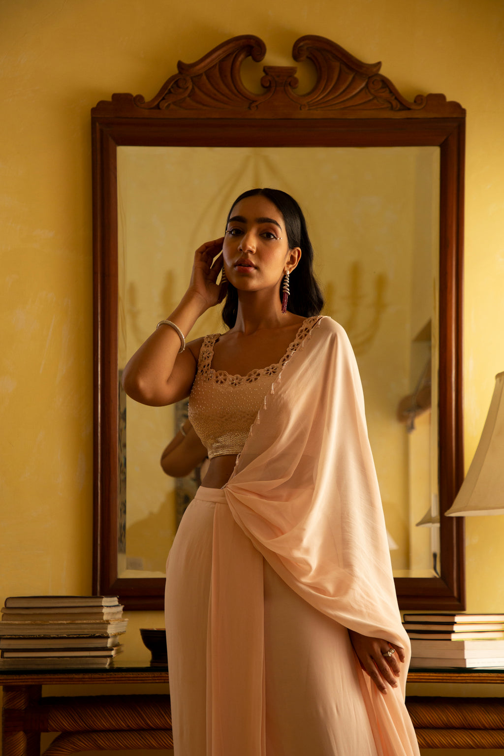 Daffodil pre draped saree