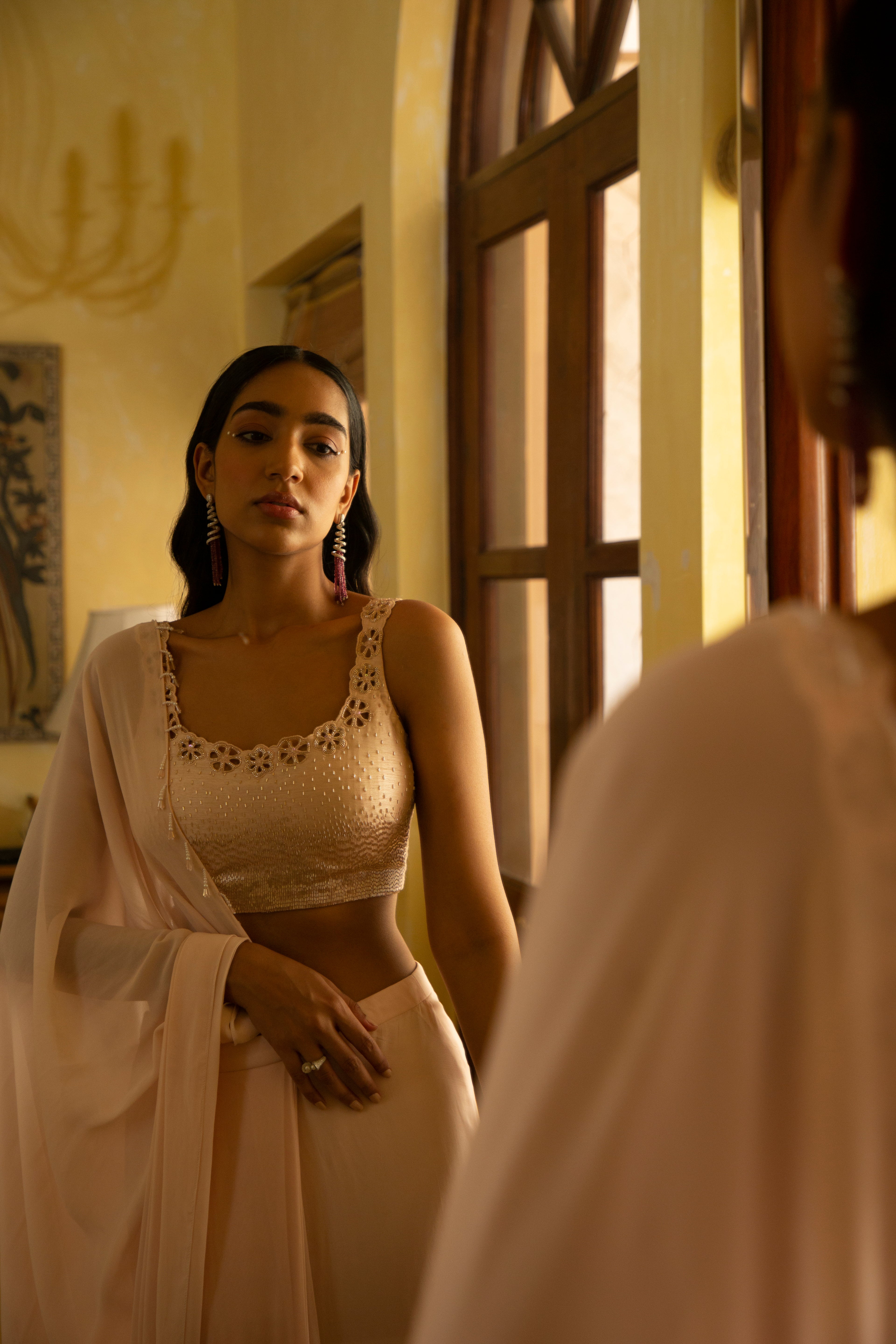 Daffodil pre draped saree