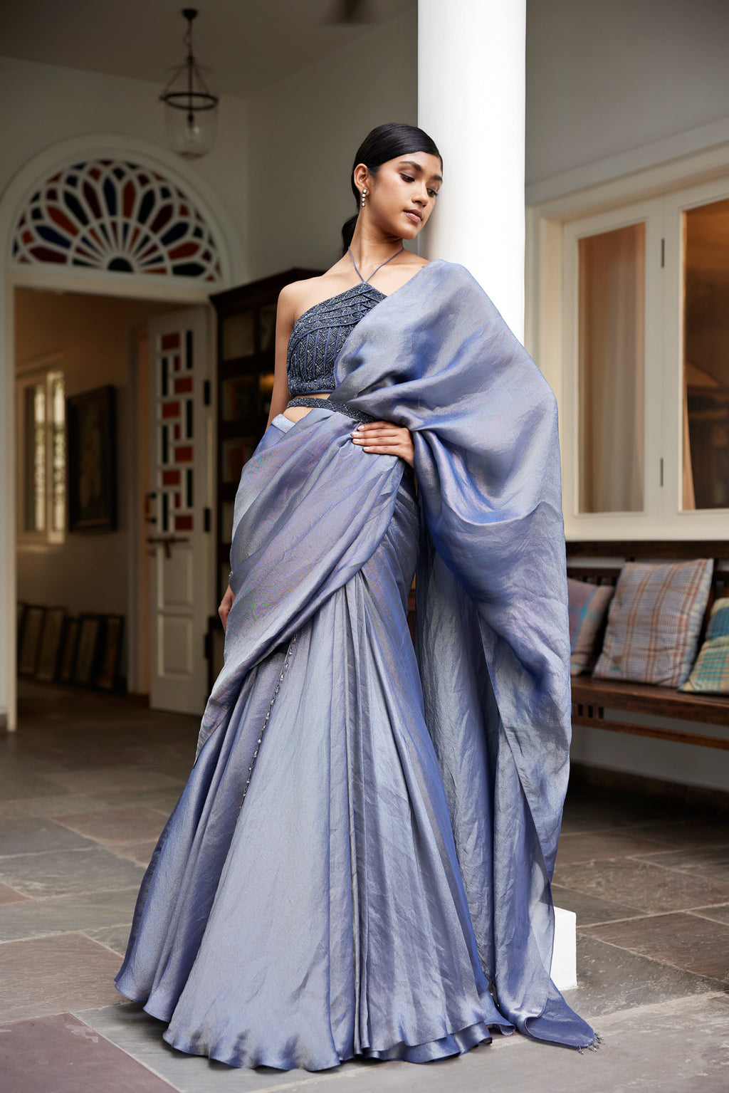 Priyanka Panchal in Chloe Draped Saree Set