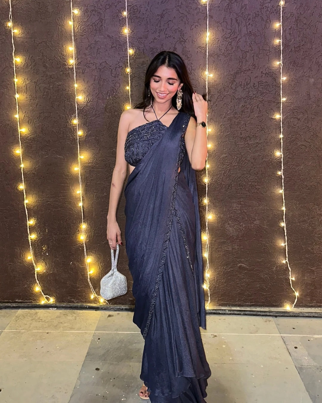 Priyanka Panchal in Chloe Draped Saree Set