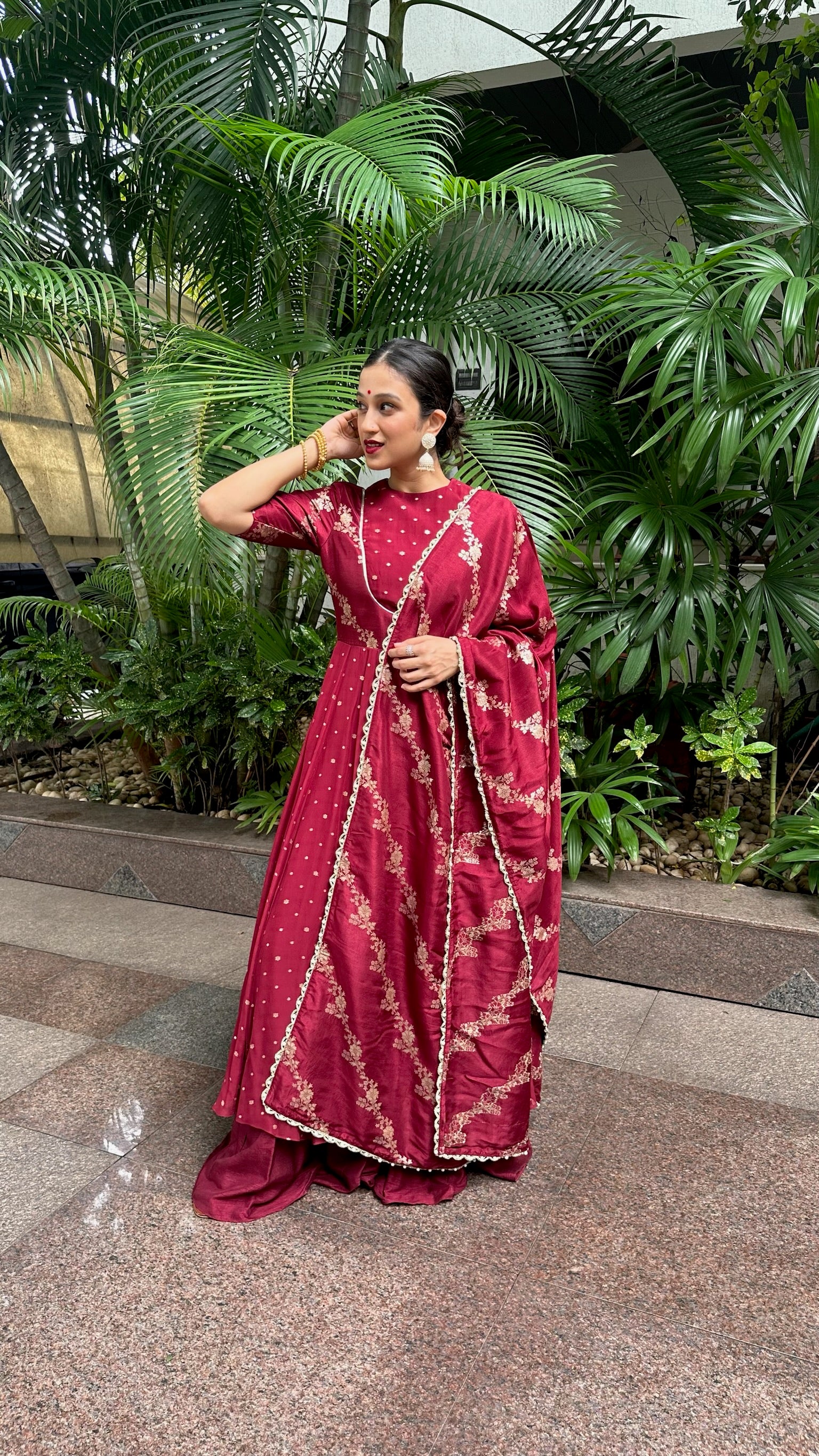 Rita Bachkaniwala in Pooja anarkali set
