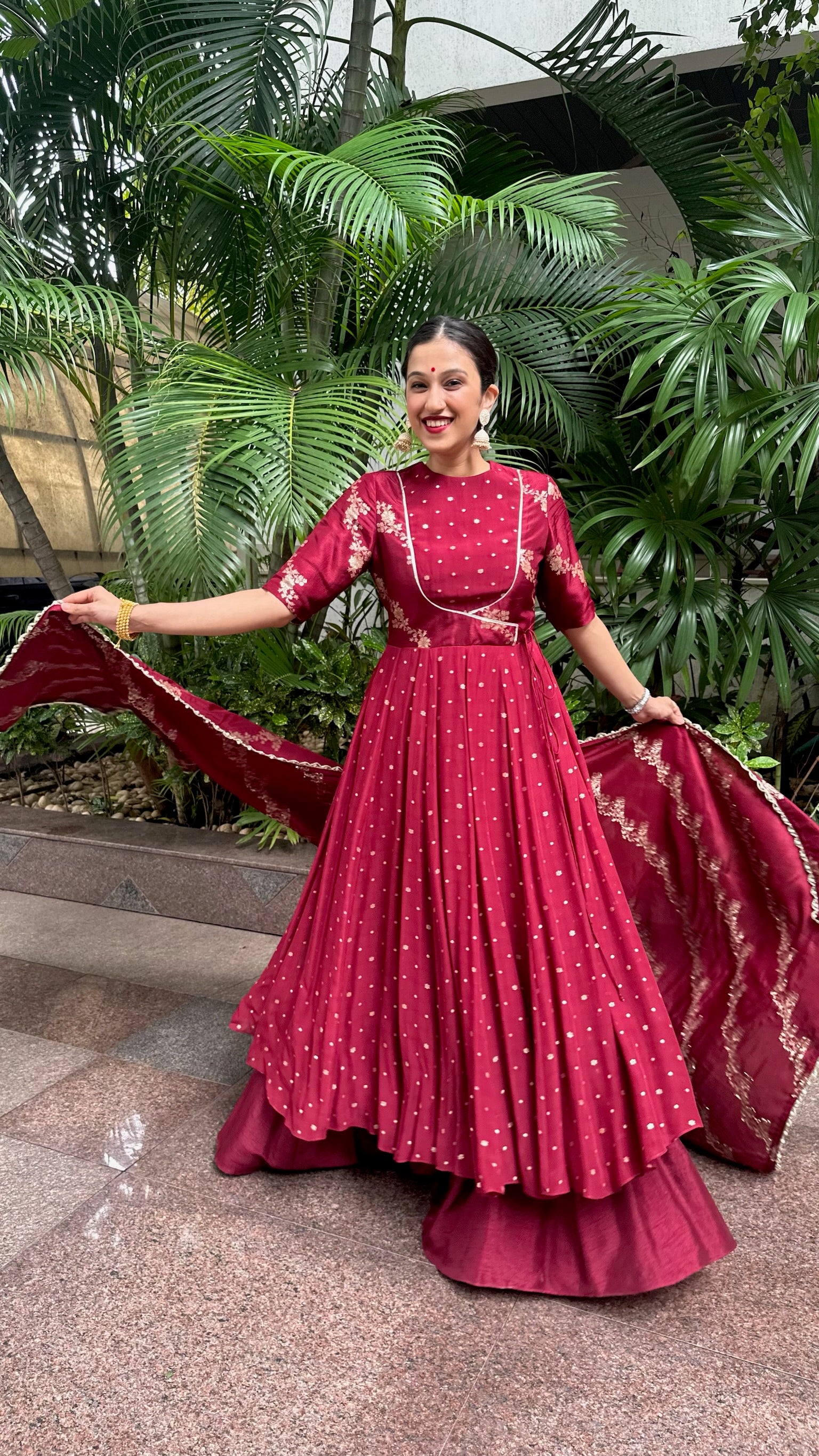 Rita Bachkaniwala in Pooja anarkali set