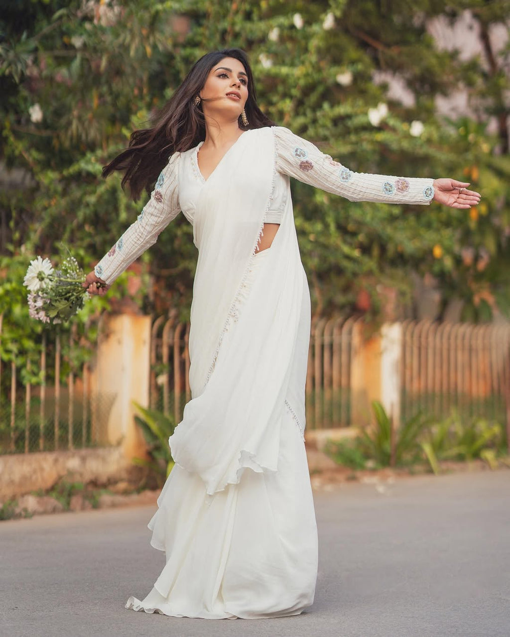Samyuktha Menon in Emma Draped Saree Set