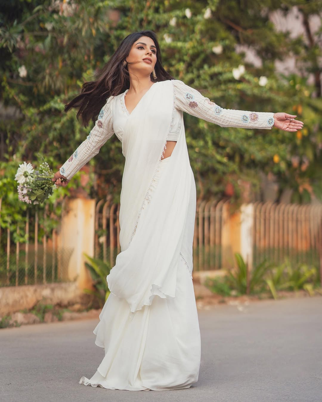 Samyuktha Menon in Emma Draped Saree Set