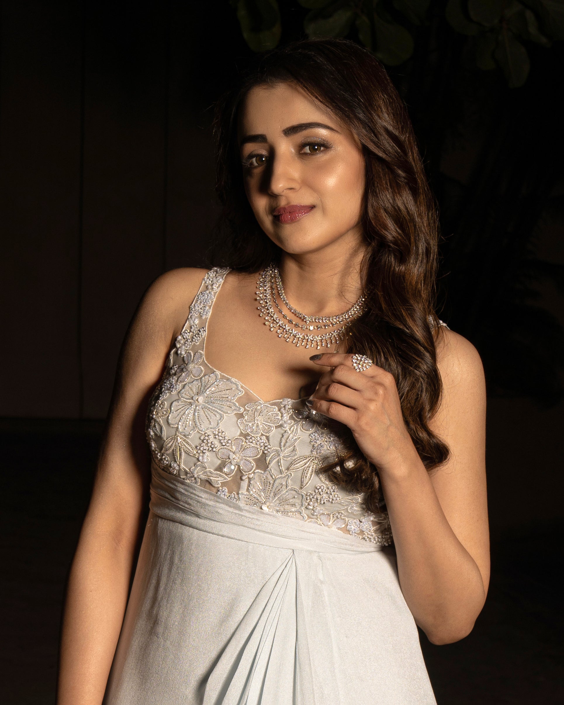 Trisha Krishnan in Anna Emebellished Gown