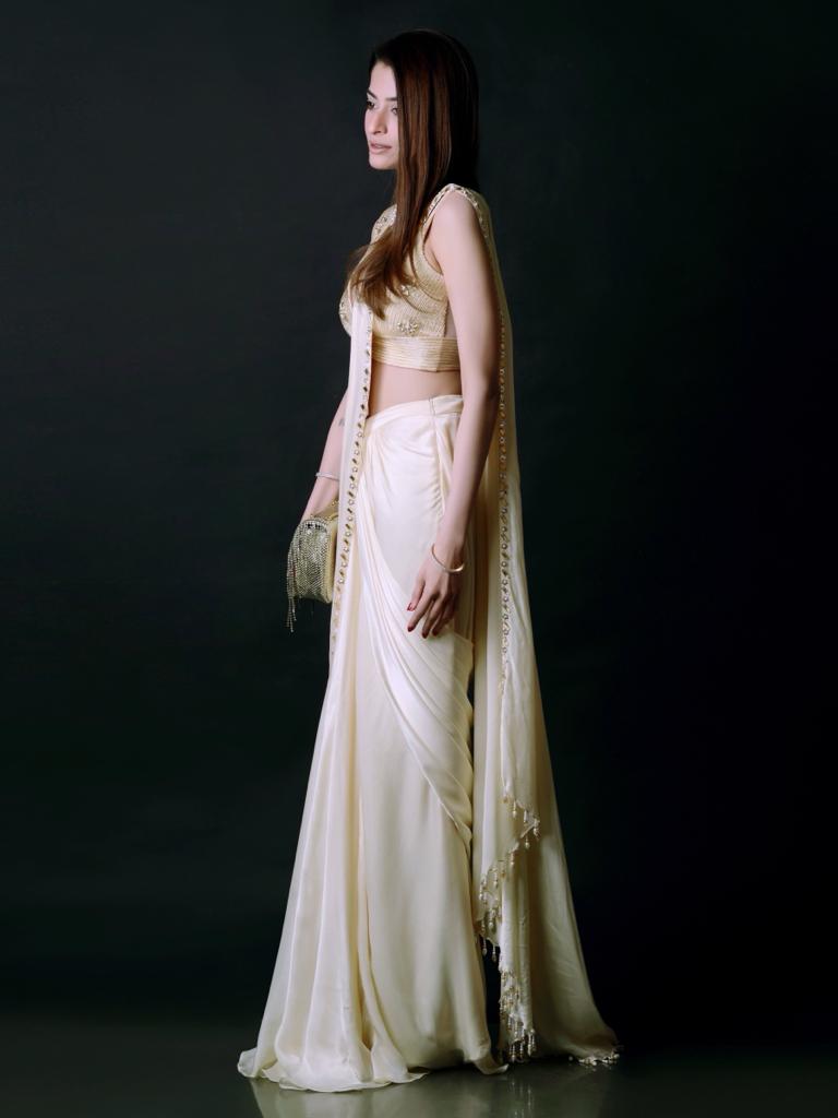 Mia Draped Saree Set